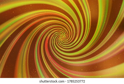Dark Yellow vector template with space stars. Modern abstract illustration with Big Dipper stars. Pattern for astronomy websites.