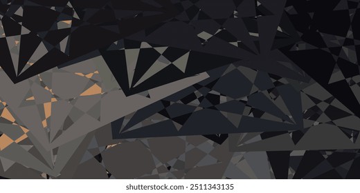 Plantilla de Vector amarillo oscuro con Formas triangulares. Ilustración abstracta inteligente con formas triangulares en estilo moderno. Una adición fácil a sus comerciales.