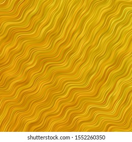 Dark Yellow vector template with wry lines. Bright sample with colorful bent lines, shapes. Pattern for commercials, ads.