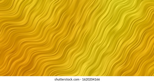 Dark Yellow vector template with wry lines. Bright sample with colorful bent lines, shapes. Pattern for commercials, ads.