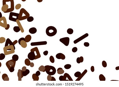 Dark Yellow vector texture with abstract forms. Colorful chaotic forms with gradient in modern style. Simple design for your web site.
