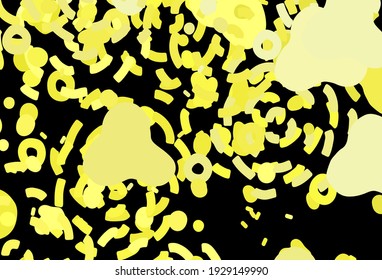 Dark Yellow vector texture with abstract forms. Simple colorful illustration with abstract gradient shapes. Background for a cell phone.