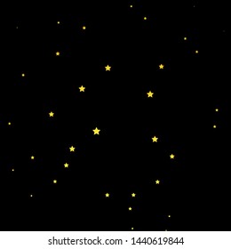 Dark Yellow vector texture with beautiful stars. Shining colorful illustration with small and big stars. Pattern for wrapping gifts.