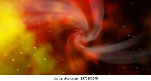 Dark Yellow vector texture with beautiful stars. Modern geometric abstract illustration with stars. Theme for cell phones.