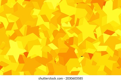 Dark Yellow vector texture with beautiful stars. Decorative shining illustration with stars on abstract template. Pattern for astrology websites.