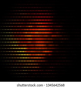 Dark Yellow vector texture with circles. Modern abstract illustration with colorful circle shapes. Pattern for wallpapers, curtains.