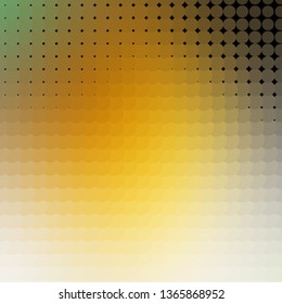 Dark Yellow vector texture with circles. Abstract decorative design in gradient style with bubbles. Pattern for business ads.