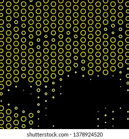 Dark Yellow vector texture with circles. Illustration with set of shining colorful abstract spheres. Design for posters, banners.