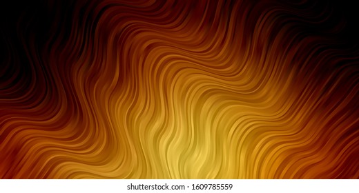 Dark Yellow vector texture with circular arc. Colorful illustration, which consists of curves. Pattern for websites, landing pages.