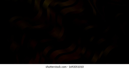 Dark Yellow vector texture with circular arc. Colorful illustration, which consists of curves. Pattern for business booklets, leaflets