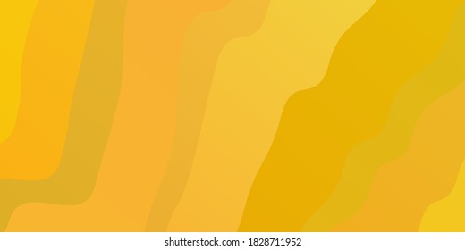 Dark Yellow vector texture with circular arc. Colorful geometric sample with gradient curves.  Template for cellphones.