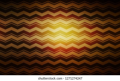 Dark Yellow vector texture with colored lines. Lines on blurred abstract background with gradient. Template for your beautiful backgrounds.