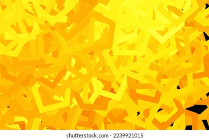 Textura vectorial amarilla oscura con hexágonos coloridos. Ilustración con un conjunto de hexágonos coloridos. Diseño para afiches y banners de sitios web.