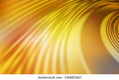 Dark Yellow vector texture with curved lines. Colorful illustration in abstract style with gradient. Brand new design for your ads, poster, banner.
