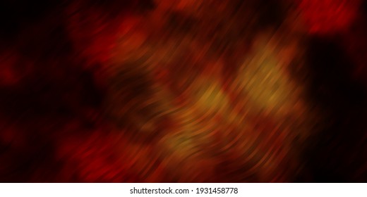 Dark Yellow vector texture with curves. Illustration in halftone style with gradient curves. Pattern for websites, landing pages.