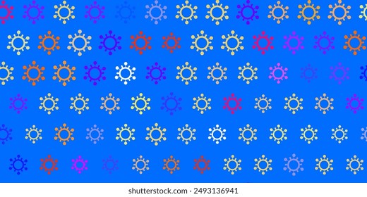 Dark yellow vector texture with disease symbols. Colorful abstract illustration with gradient medical shapes. Simple drawing against danger fever.