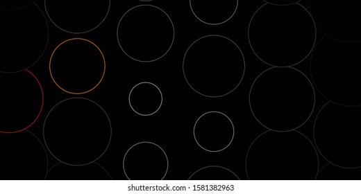 Dark Yellow vector texture with disks. Illustration with set of shining colorful abstract spheres. Pattern for booklets, leaflets.