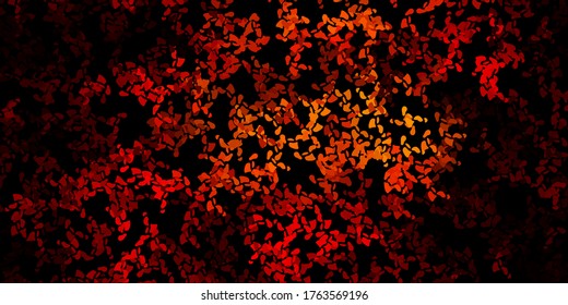 Textura vectorial amarillo oscuro con formas memphis. Formas abstractas coloridas con gradiente de estilo sencillo. Fondo para teléfonos móviles.