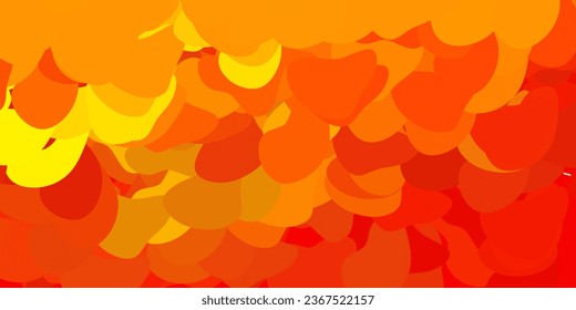 Dark yellow vector texture with memphis shapes. Colorful abstract forms with gradient in simple style. Modern design for your ads.