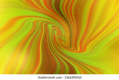 Dark Yellow vector texture with milky way stars. Glitter abstract illustration with colorful cosmic stars. Template for cosmic backgrounds.