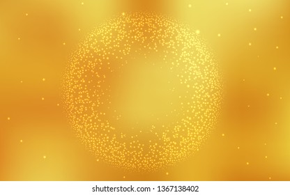 Dark Yellow vector texture with milky way stars. Shining illustration with sky stars on abstract template. Smart design for your business advert.