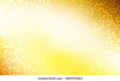 Dark Yellow vector texture with milky way stars. Space stars on blurred abstract background with gradient. Pattern for astronomy websites.