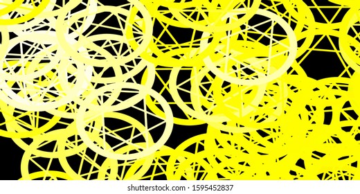 Dark Yellow vector texture with religion symbols. Retro design in abstract style with witchcraft forms. Background for esoteric, mystic designs.