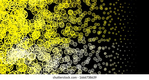 Dark Yellow vector texture with religion symbols. Colorful mystic symbols with a gradient in ancient style. Design for magic, spiritual events.