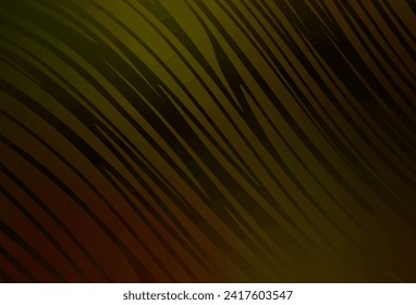 Dark Yellow vector texture with wry lines. A sample with colorful lines, shapes. Brand new design for your ad.