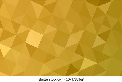 Dark Yellow vector triangle mosaic cover. A sample with polygonal shapes. The best triangular design for your business.
