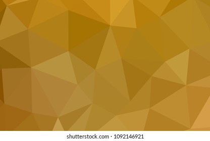 Dark Yellow vector triangle mosaic cover. Creative geometric illustration in Origami style with gradient. Brand new design for your business.