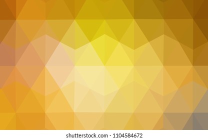 Dark Yellow vector triangle mosaic template. Shining polygonal illustration, which consist of triangles. Polygonal design for your web site.