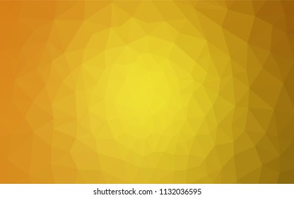 Dark Yellow vector triangle mosaic cover. Glitter abstract illustration with an elegant triangles. Brand new style for your business design.