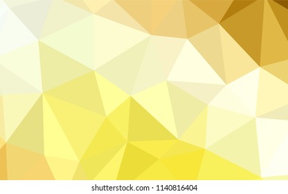 Dark Yellow vector triangle mosaic template. Colorful illustration in abstract style with triangles. Template for cell phone's backgrounds.