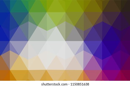 Dark Yellow vector triangle mosaic template. Modern abstract illustration with triangles. Triangular pattern for your design.