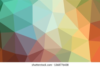 Dark Yellow vector triangle mosaic cover. A completely new color illustration in a polygonal style. Brand new design for your business.