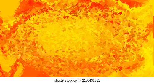 Dark yellow vector triangle mosaic template. Colorful abstract illustration with gradient triangles. Background for web designers.