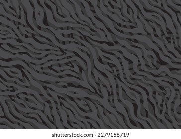 Dark Zebra print concept pattern design. Vector illustration background.