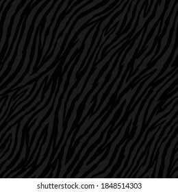 Dark zebra seamless pattern. Animal skin vector illustration pattern for surface, t shirt design, print, poster, icon, web, graphic designs. 