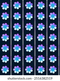 Fondo de color oscuro con patrones de línea cuadrada floral y fina