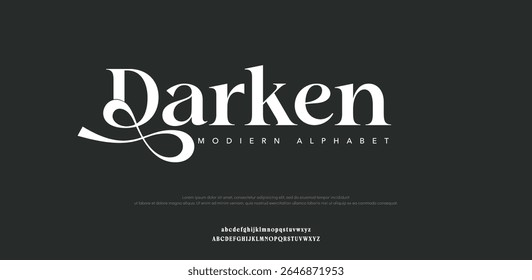 Darken calligraphy alphabet small lettering a to z font family