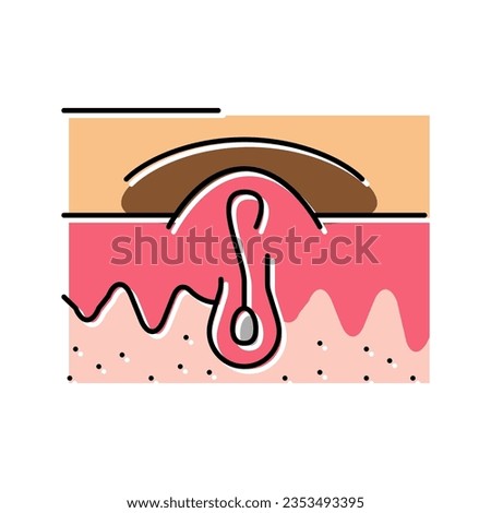 darkened skin color icon vector. darkened skin sign. isolated symbol illustration