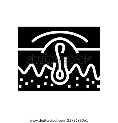 darkened skin glyph icon vector. darkened skin sign. isolated symbol illustration