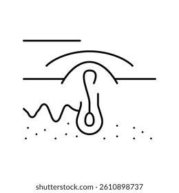 darkened skin line icon vector. darkened skin sign. isolated contour symbol black illustration