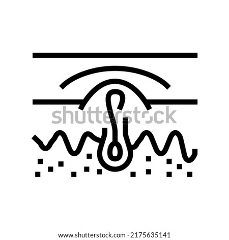 darkened skin line icon vector. darkened skin sign. isolated contour symbol black illustration