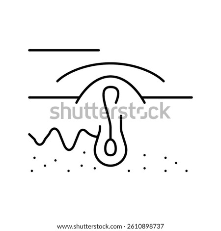 darkened skin line icon vector. darkened skin sign. isolated contour symbol black illustration