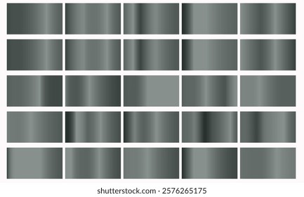 Darker silver gradients collection, with several different kinds of golden colors