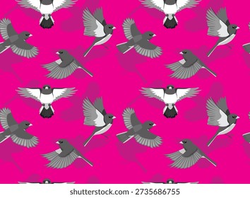 Dark-Eyed Junco Bird Seamless Background Wallpaper Pattern