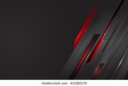 Dark-grey vector background with slashes and red elements