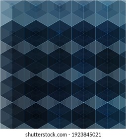 Darkish hexagon geometric background. Vector design template.